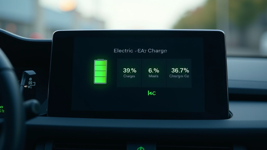 Elektromobilio baterijos indikatorius rodantis skirtingus įkrovos procentus skirtingais laikotarpiais